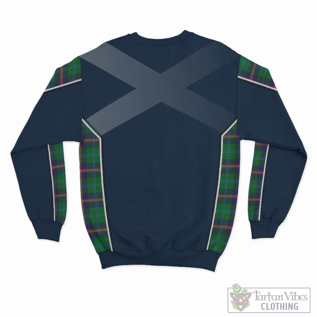 Tartan Vibes Clothing Young Modern Tartan Sweater with Family Crest and Lion Rampant Vibes Sport Style