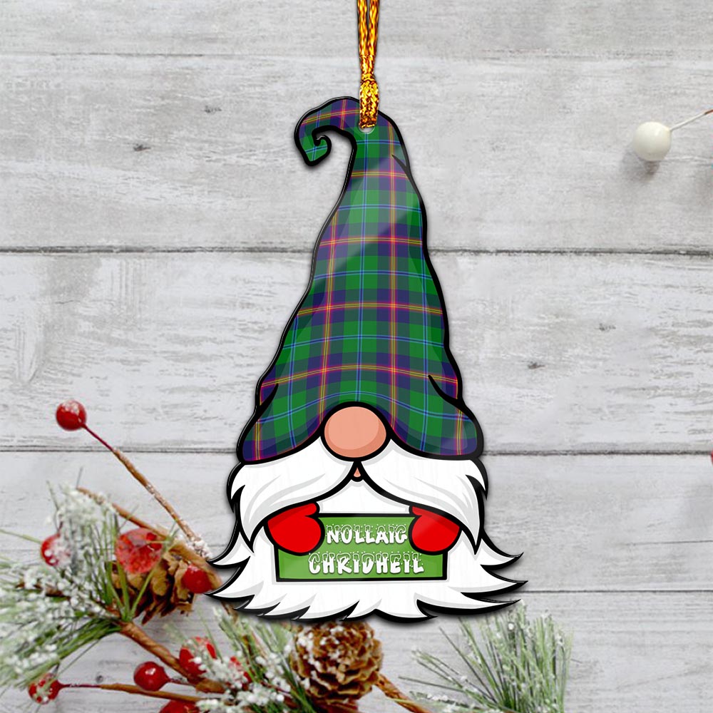 Young Modern Gnome Christmas Ornament with His Tartan Christmas Hat - Tartanvibesclothing Shop