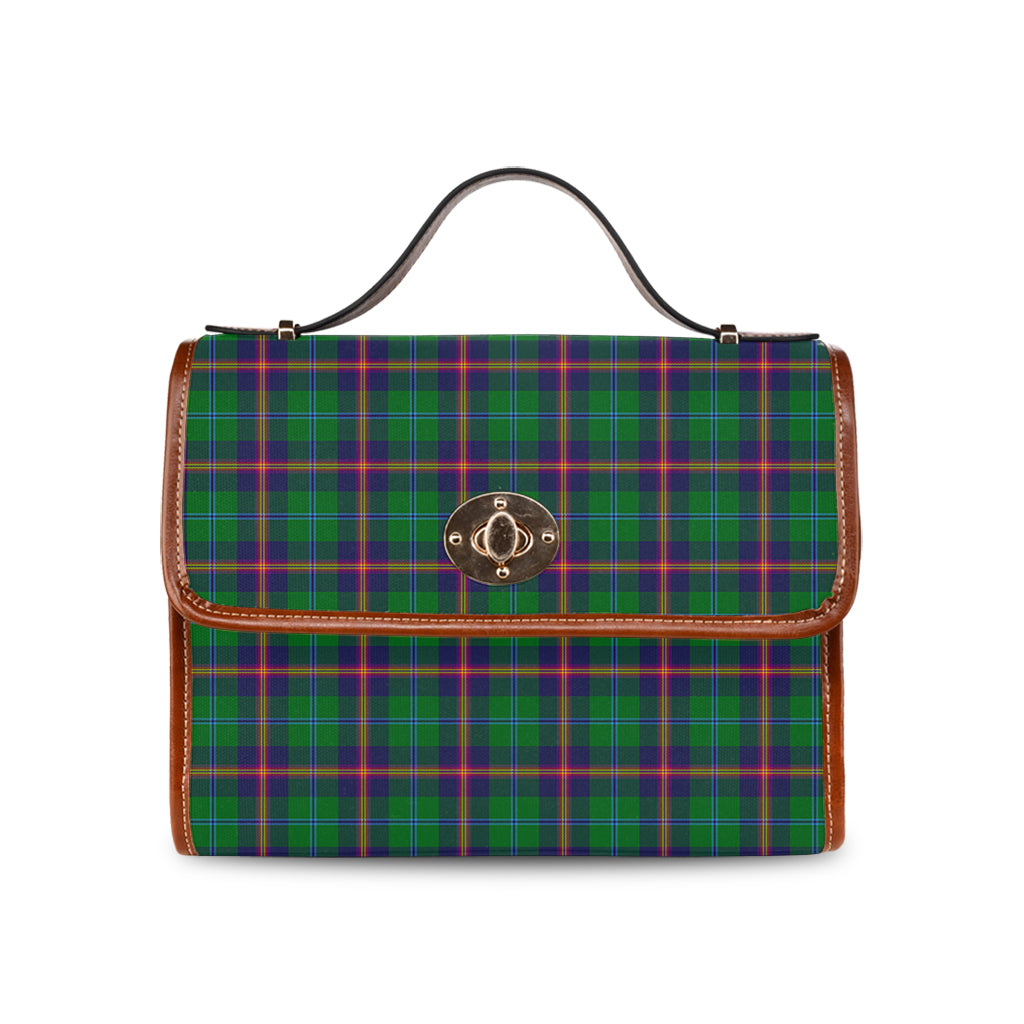young-modern-tartan-leather-strap-waterproof-canvas-bag