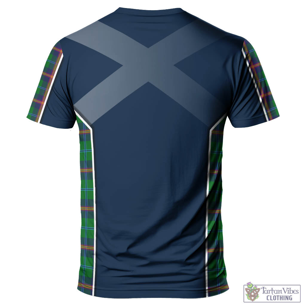 Tartan Vibes Clothing Young Modern Tartan T-Shirt with Family Crest and Scottish Thistle Vibes Sport Style