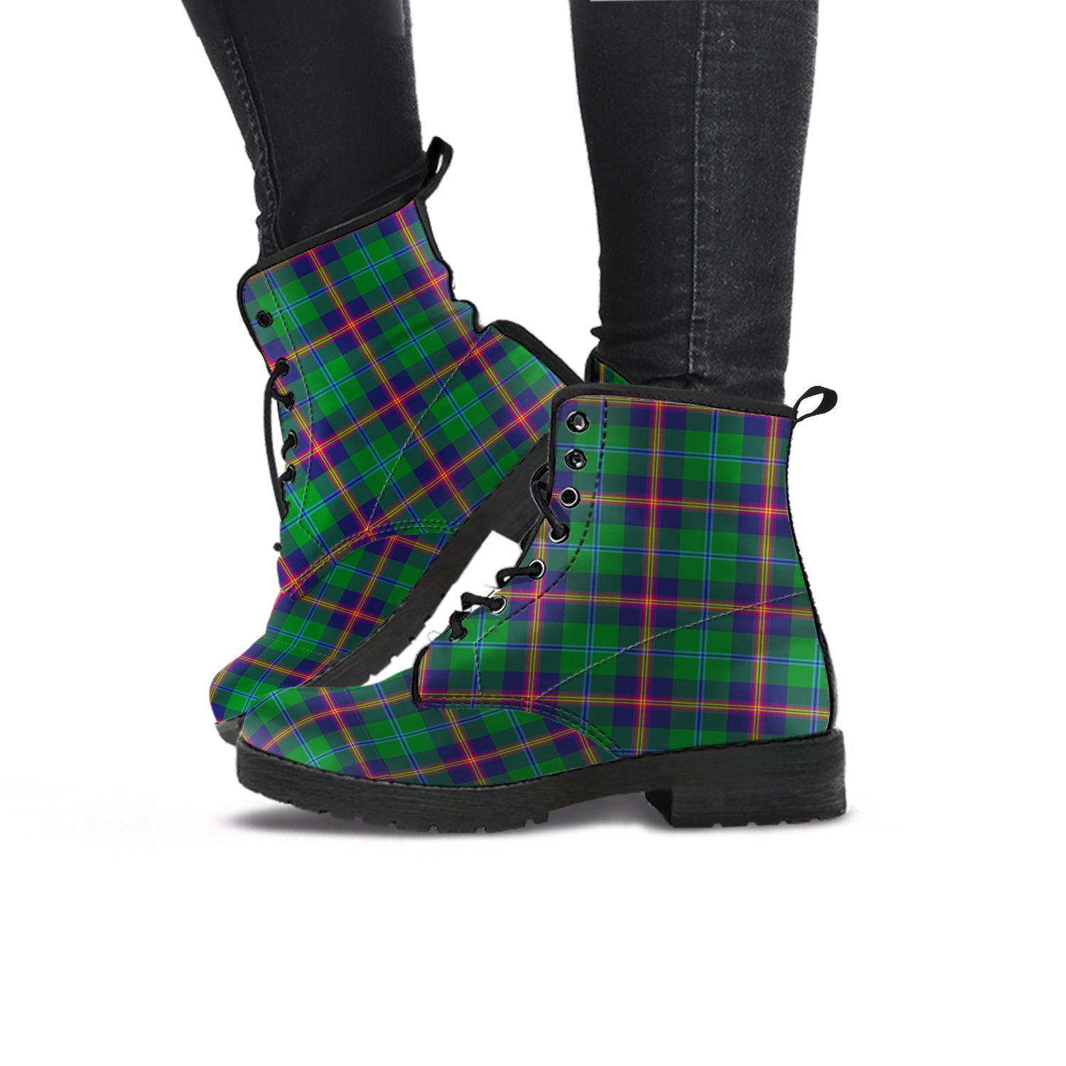 young-modern-tartan-leather-boots