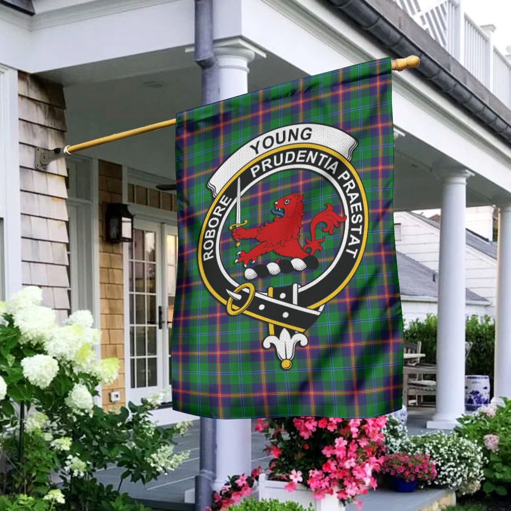 Young Tartan Flag with Family Crest - Tartan Vibes Clothing