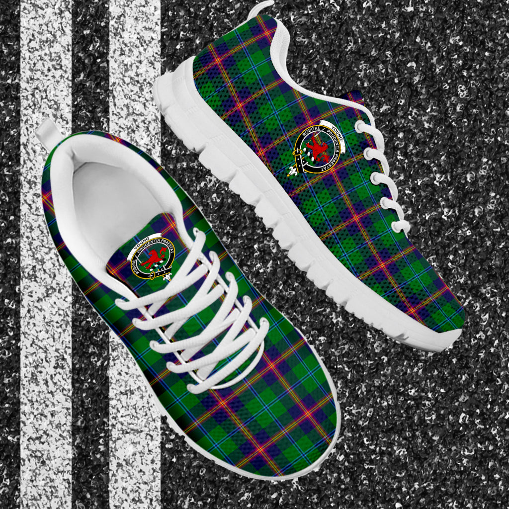 Young Tartan Sneakers with Family Crest - Tartan Vibes Clothing