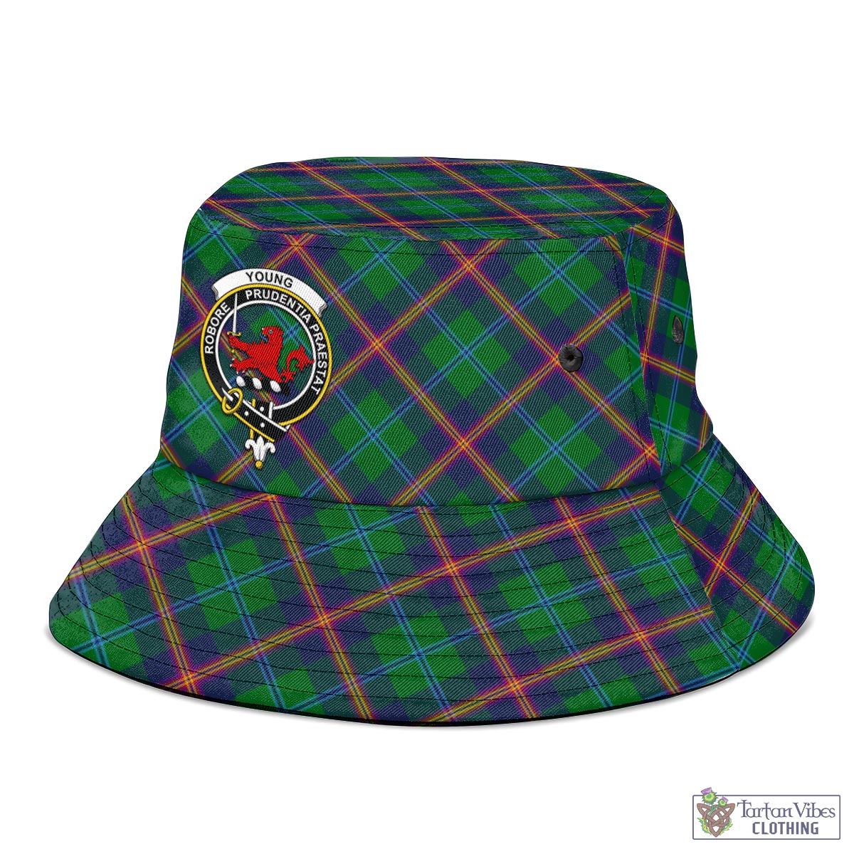 Tartan Vibes Clothing Young Modern Tartan Bucket Hat with Family Crest