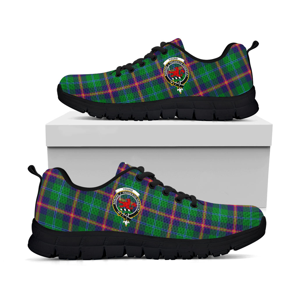 Young Tartan Sneakers with Family Crest - Tartan Vibes Clothing