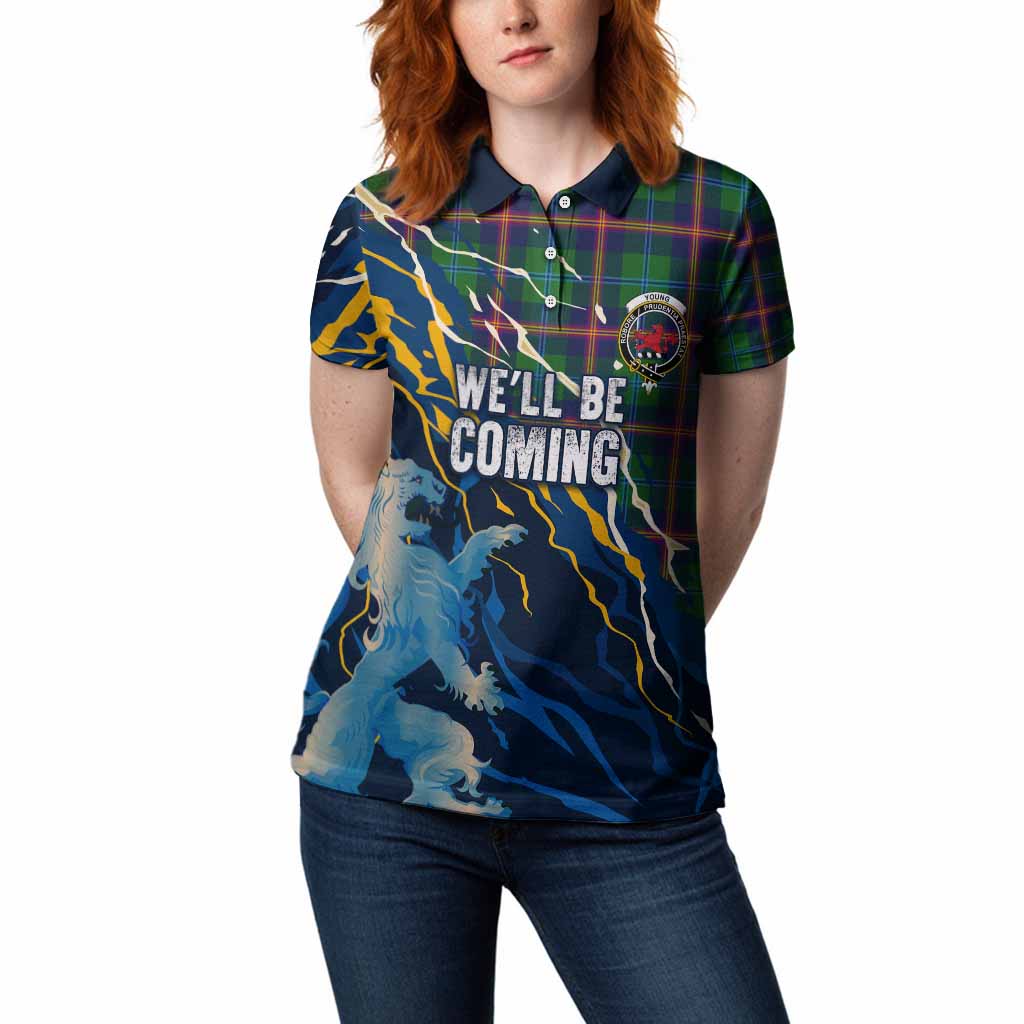 Young Scotland Tartan Women Polo Shirt WC2026 Football - We'll Be Coming