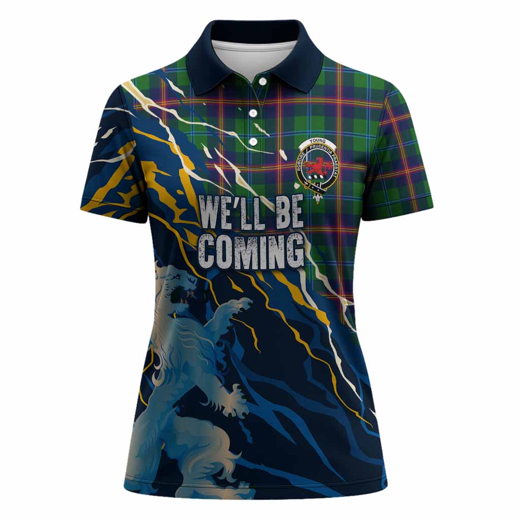 Young Scotland Tartan Women Polo Shirt WC2026 Football - We'll Be Coming