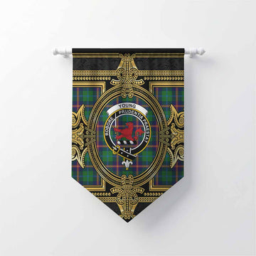 Young Scottish Tartan Crest Gonfalon Royal Stylized