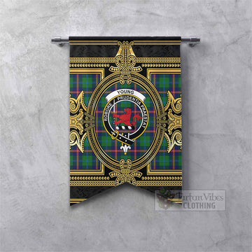 Young Scottish Tartan Crest Gonfalon Royal Stylized