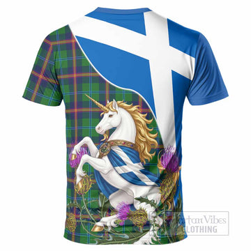 Young Scottish Tartan Crest Unicorn Heritage T-Shirt - Tartan Vibes Clothing