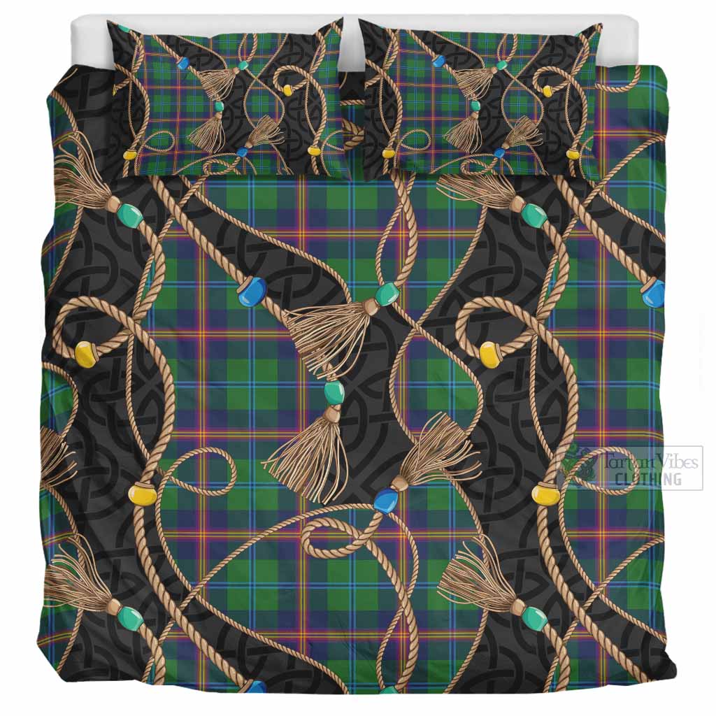 Young Scottish Tartan Twisted Ropes Stylized Bedding Set UK Bedding Set UK Super King 104*94 inch - Tartan Vibes Clothing