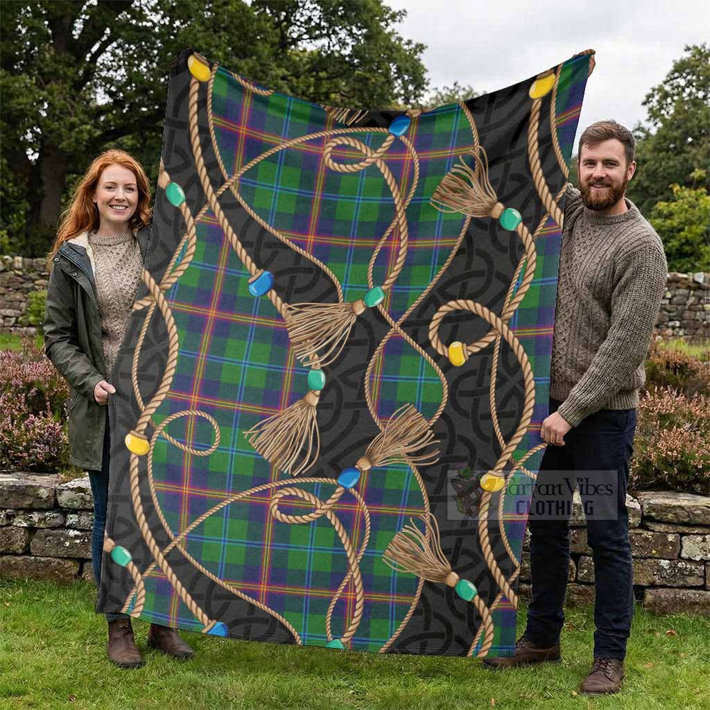Young Scottish Tartan Twisted Ropes Stylized Blanket - Tartan Vibes Clothing