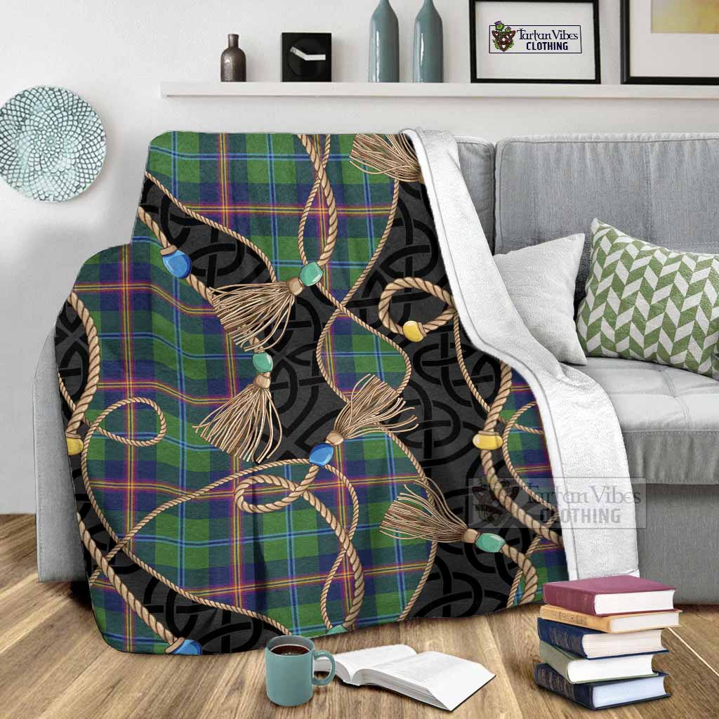 Young Scottish Tartan Twisted Ropes Stylized Blanket - Tartan Vibes Clothing