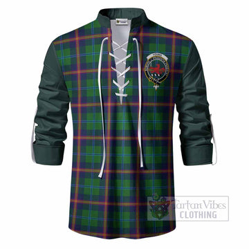 Young Tartan Accent Ghillie Shirt with Family Crest