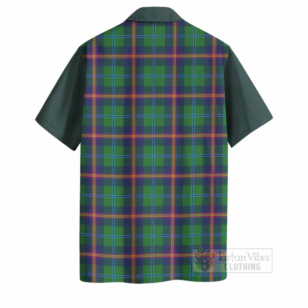 Young Tartan Accent Hawaiian Shirt with Family Crest