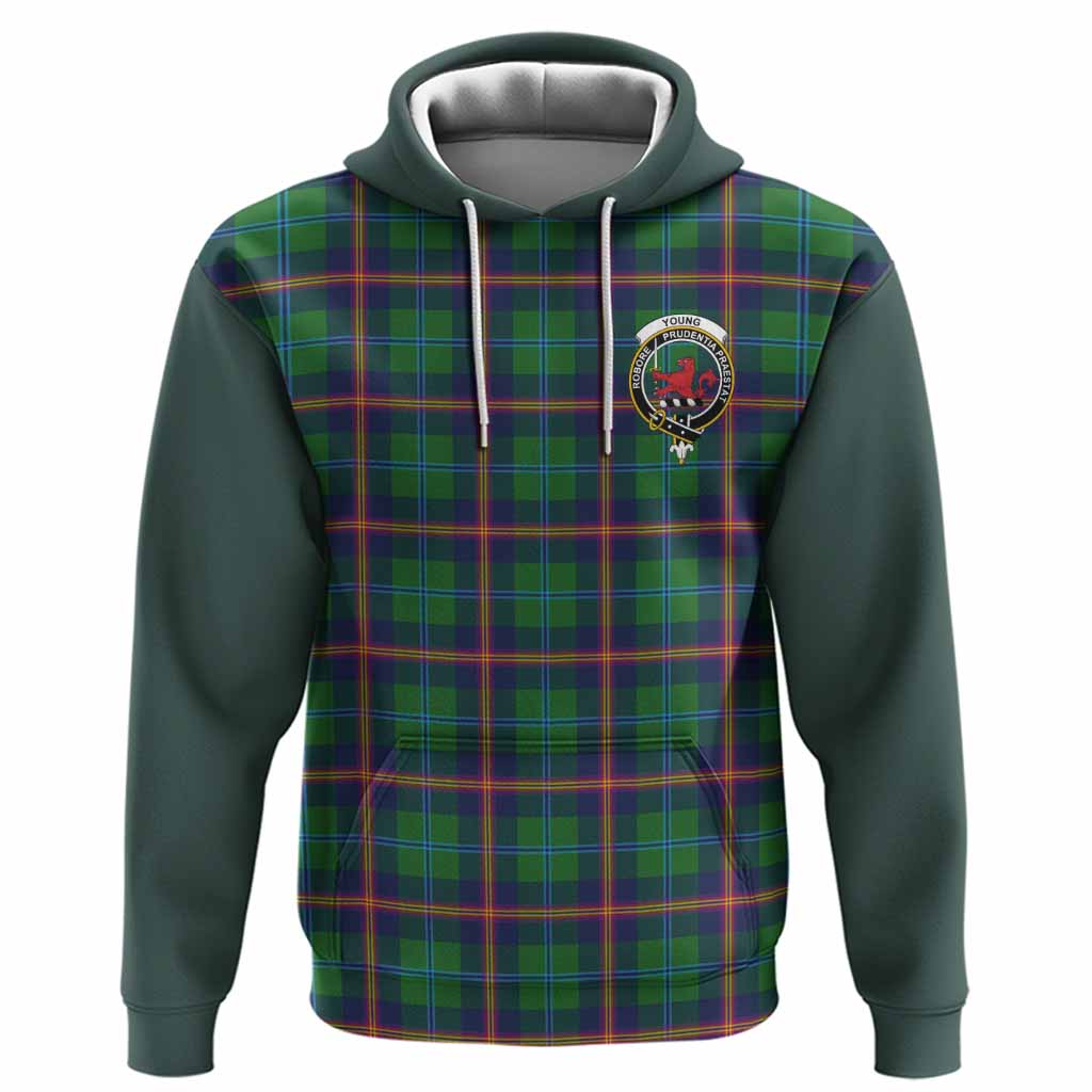 Young Tartan Accent Hoodie with Family Crest