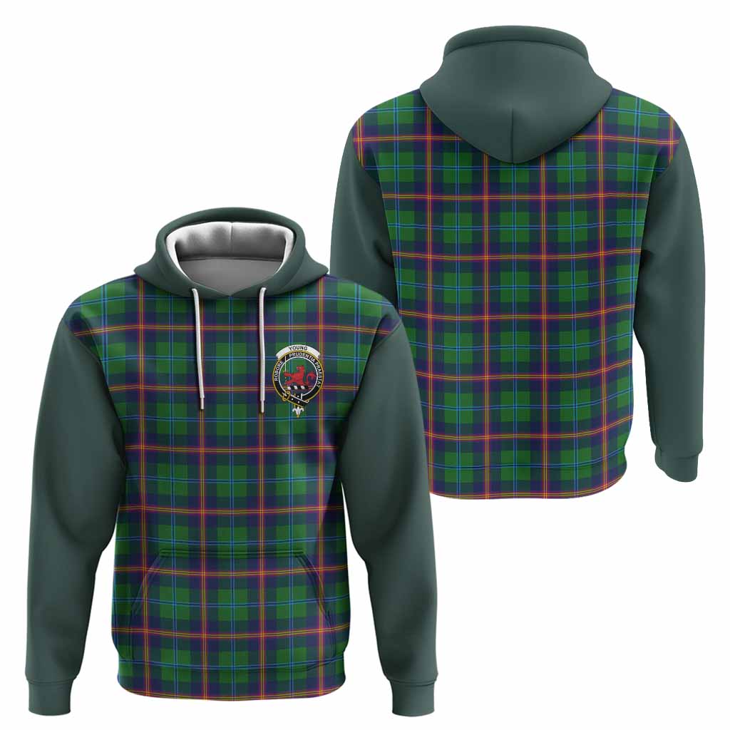 Young Tartan Accent Hoodie with Family Crest