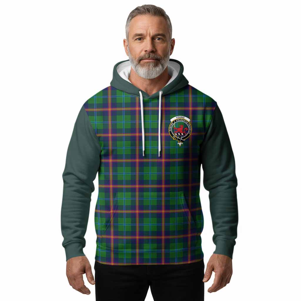 Young Tartan Accent Hoodie with Family Crest