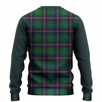 Young Tartan Accent Knitted Sweater with Family Crest