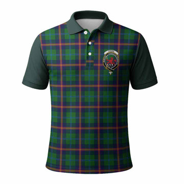 Young Tartan Accent Polo Shirt with Family Crest