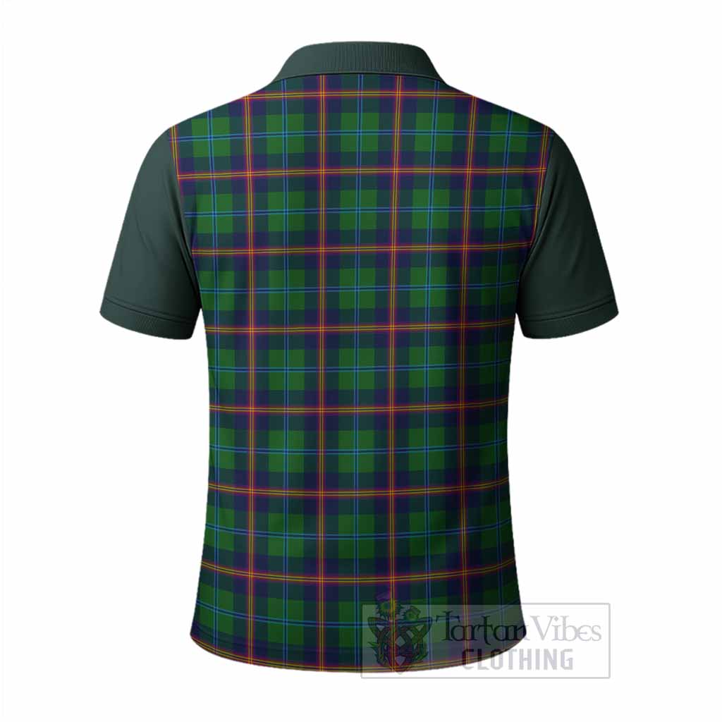 Young Tartan Accent Polo Shirt with Family Crest
