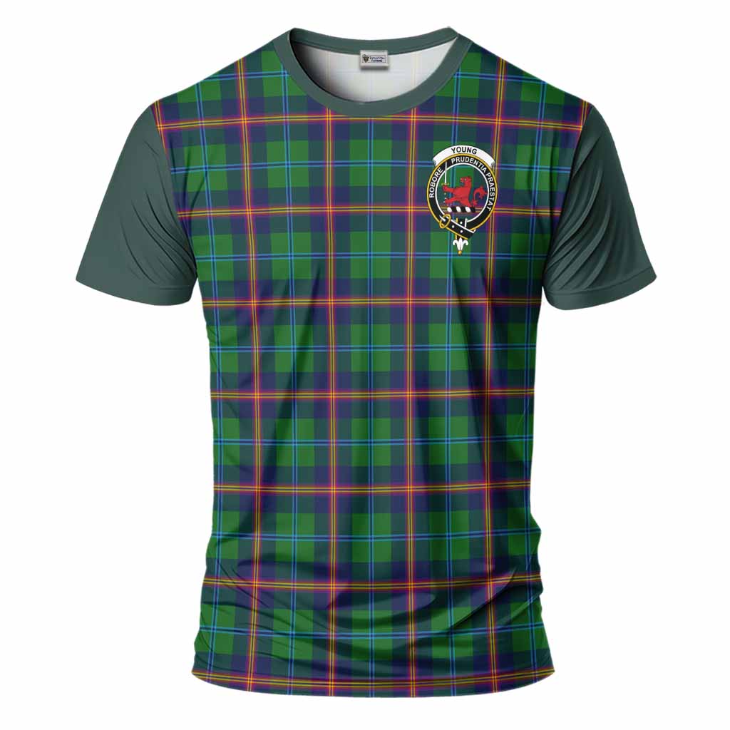 Young Tartan Accent T-Shirt with Family Crest