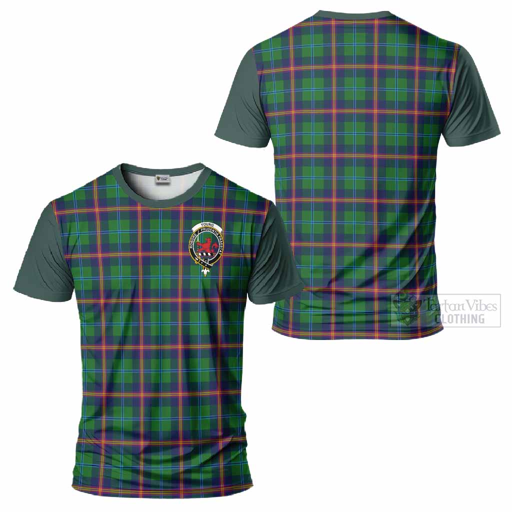 Young Tartan Accent T-Shirt with Family Crest