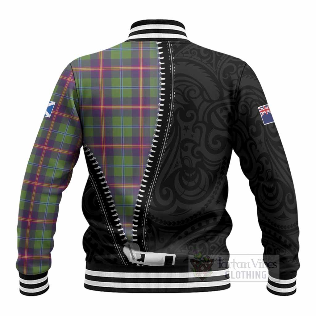 Young Tartan Baseball Jacket New Zealand Pattern Unique Zipper Stylized