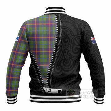 Young Tartan Baseball Jacket New Zealand Pattern Unique Zipper Stylized