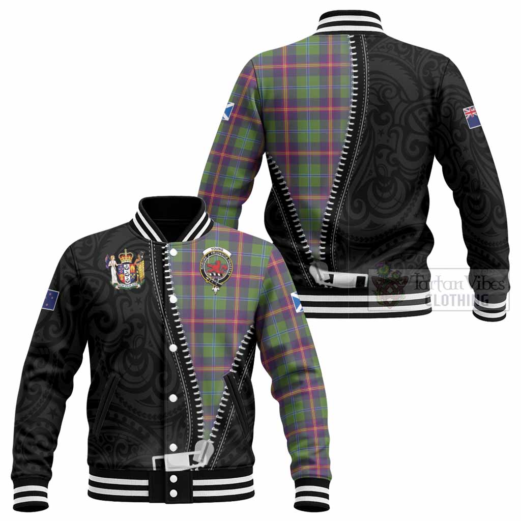 Young Tartan Baseball Jacket New Zealand Pattern Unique Zipper Stylized