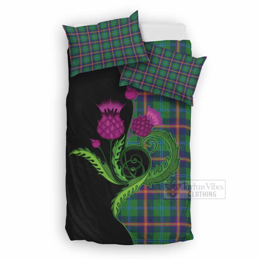 Young Tartan Bedding Set Traditional Scottish Thistle UK Bedding Set UK Double 79*79 inch - Tartan Vibes Clothing