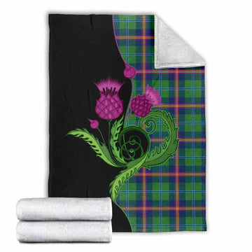 Young Tartan Blanket Traditional Scottish Thistle X-Large 59 x 79 inches 150 x 200 cm - Tartan Vibes Clothing