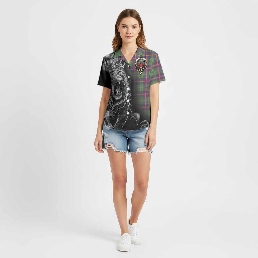 Young Tartan Cotton Hawaiian Shirt Roaring Lion Heritage