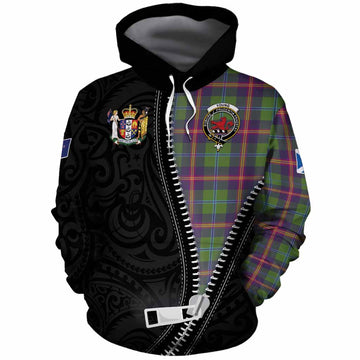 Young Tartan Cotton Hoodie New Zealand Pattern Unique Zipper Stylized