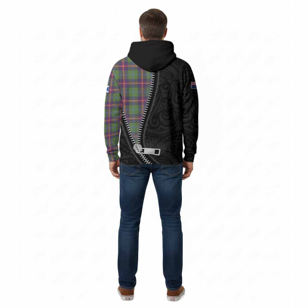 Young Tartan Cotton Hoodie New Zealand Pattern Unique Zipper Stylized