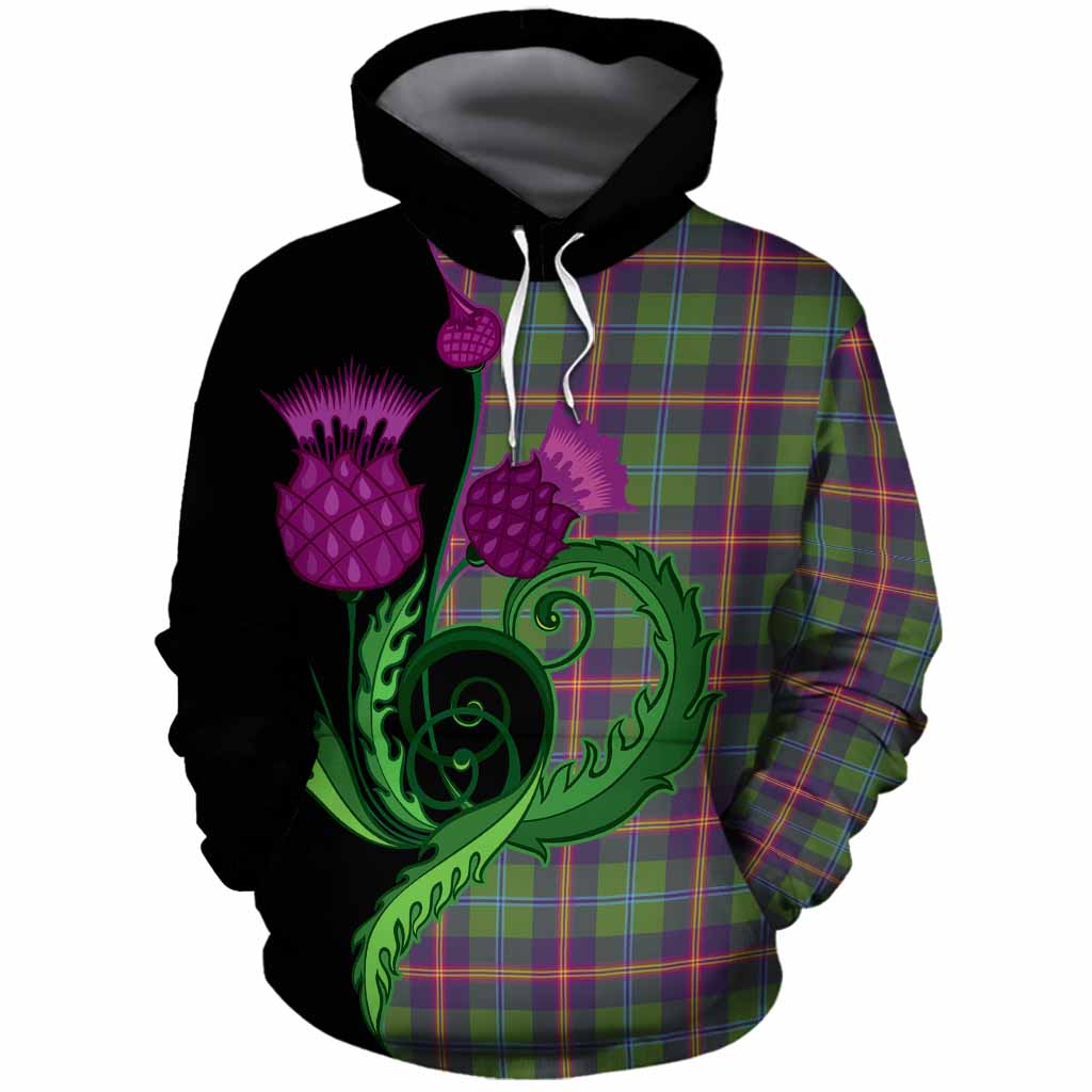 Young Tartan Cotton Hoodie Traditional Scottish Thistle