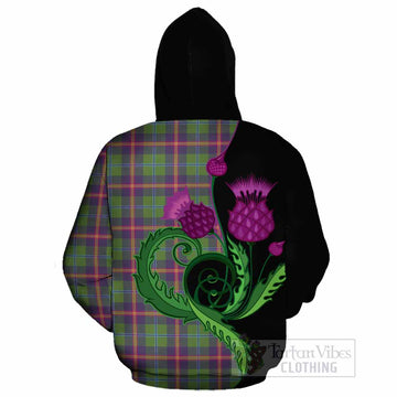 Young Tartan Cotton Hoodie Traditional Scottish Thistle