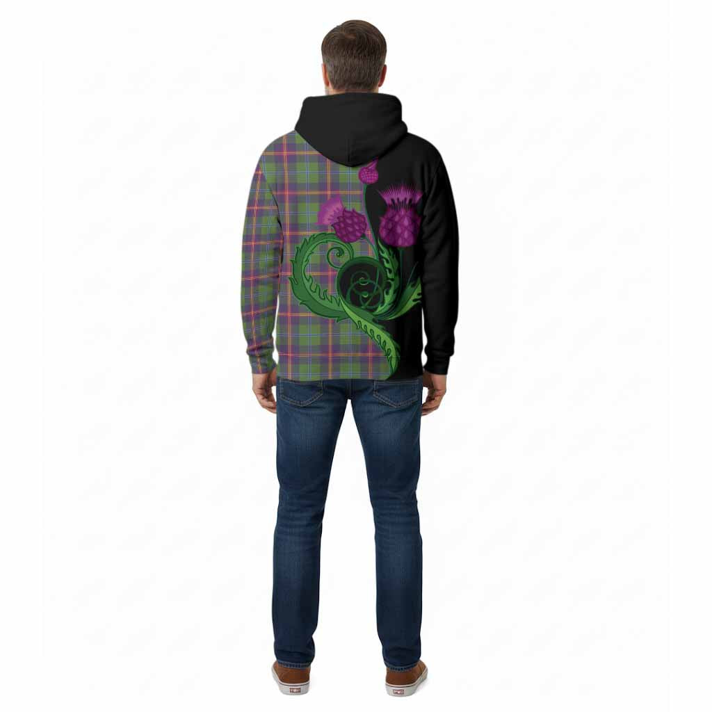 Young Tartan Cotton Hoodie Traditional Scottish Thistle