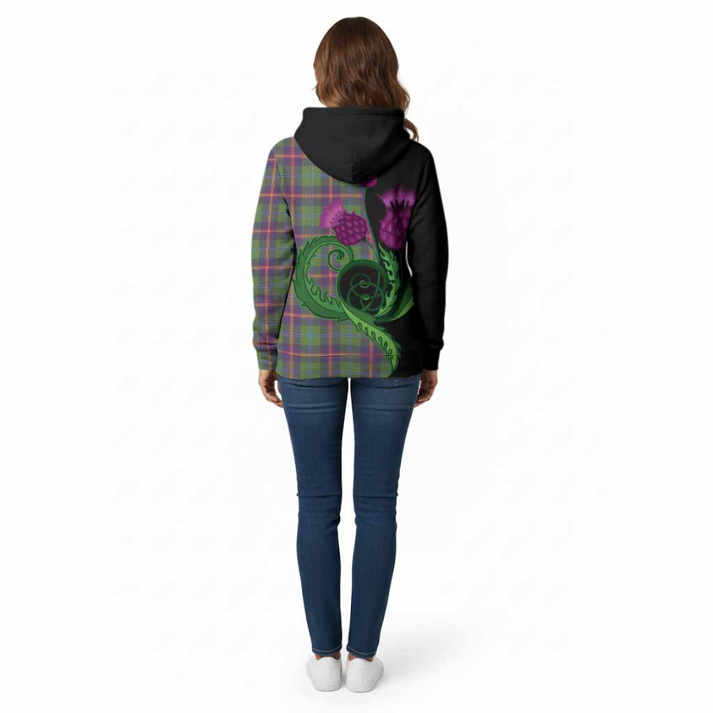 Young Tartan Cotton Hoodie Traditional Scottish Thistle