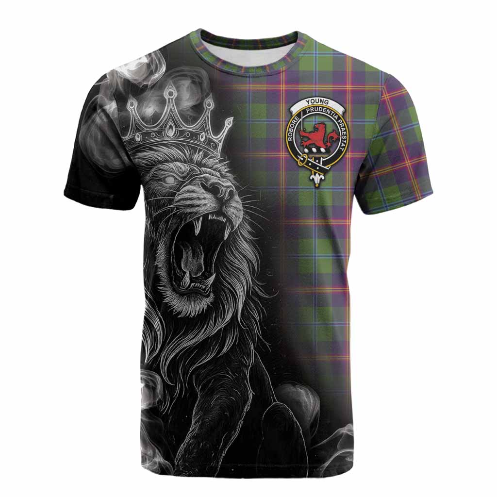Young Tartan Cotton T-shirt Roaring Lion Heritage