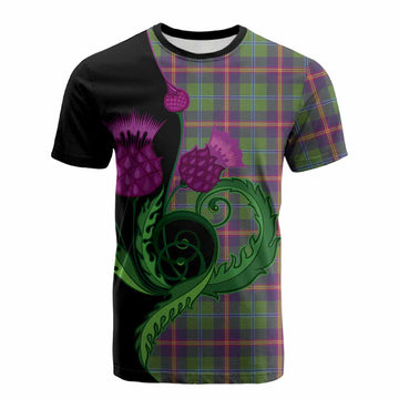 Young Tartan Cotton T-shirt Traditional Scottish Thistle