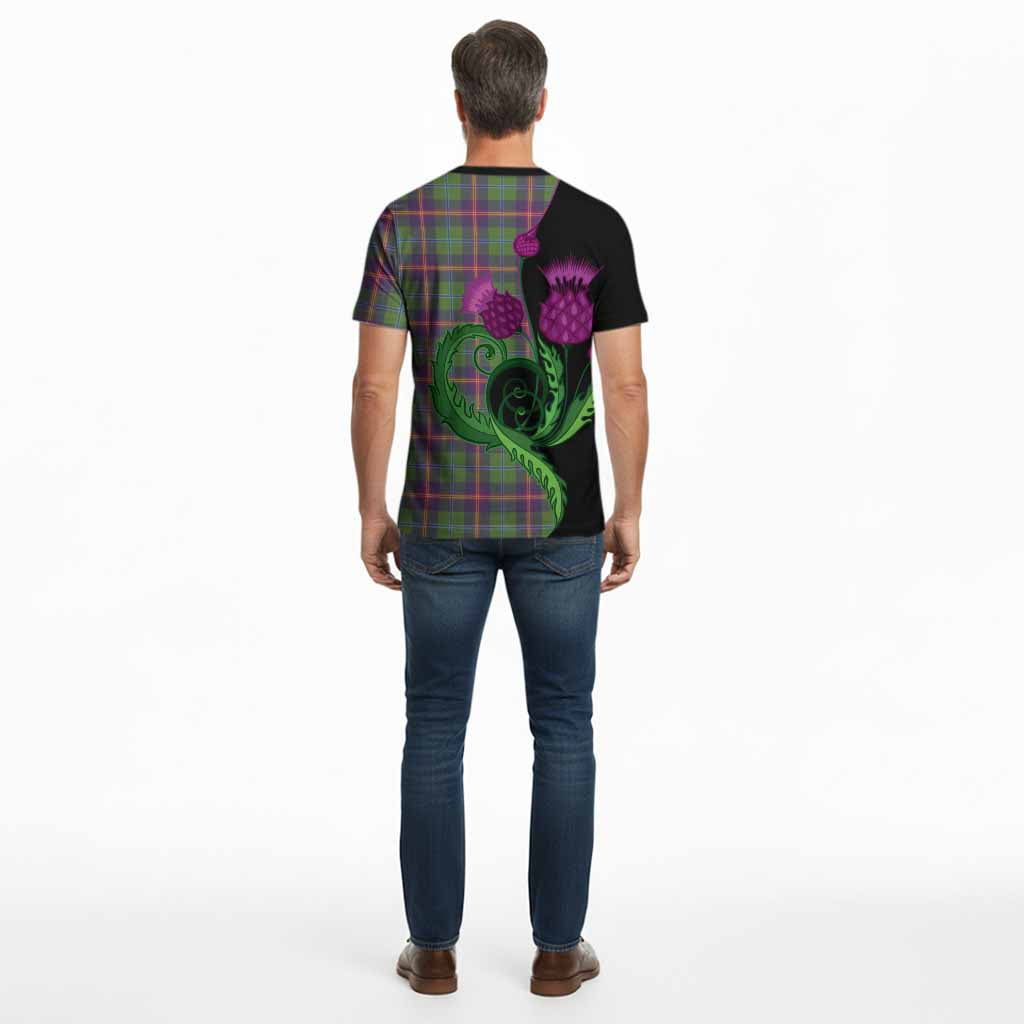 Young Tartan Cotton T-shirt Traditional Scottish Thistle