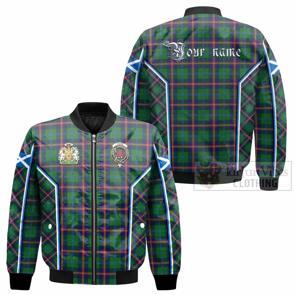 Young Tartan Crest Bomber Jacket Scotland Coat of Arm Flag Style - Tartan Vibes Clothing