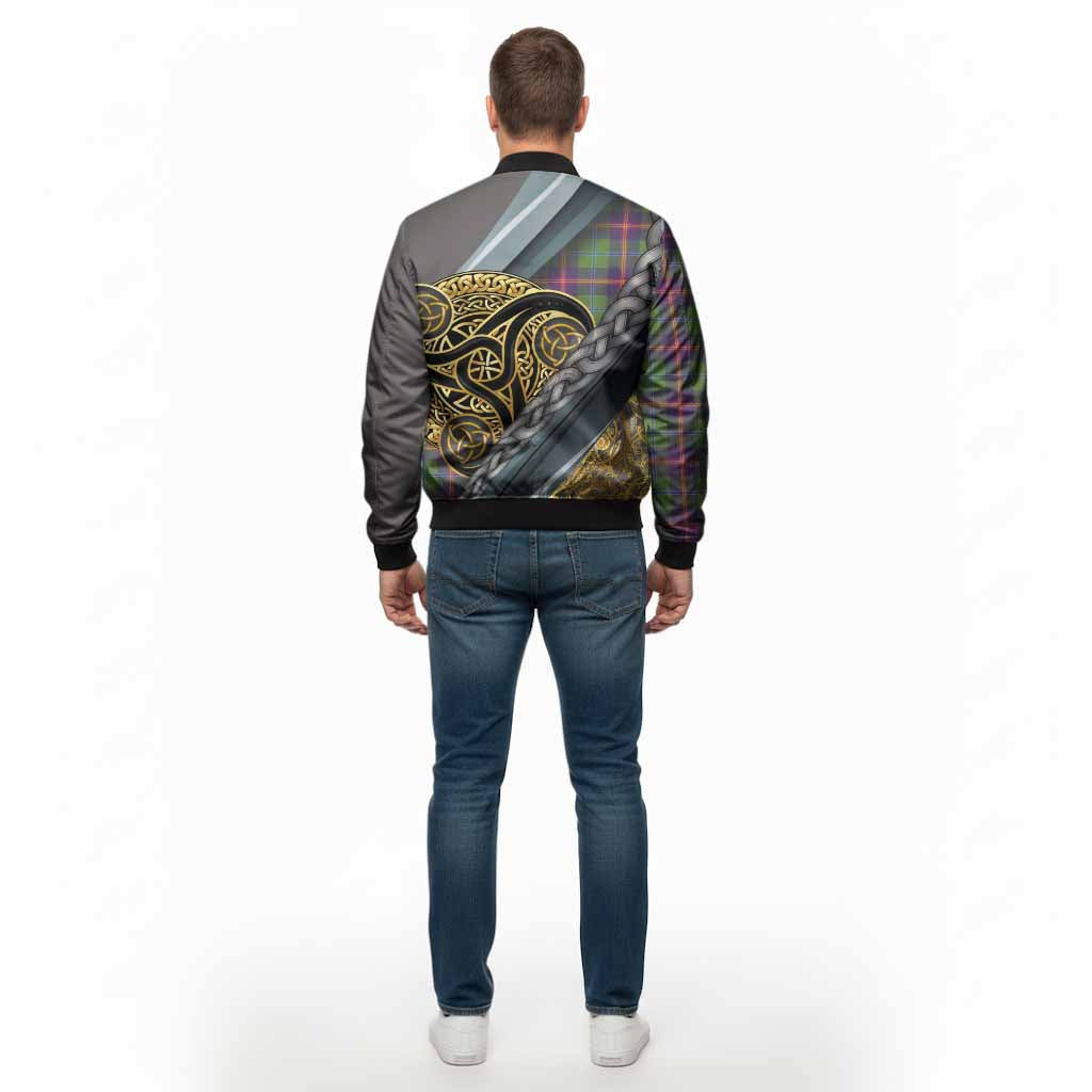 Young Tartan Crest Bomber Jacket Scottish Triskele Celtic