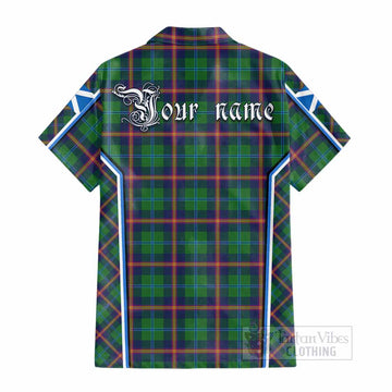 Young Tartan Crest Cotton Hawaiian Shirt Scotland Coat of Arm Flag Style - Tartan Vibes Clothing