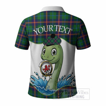 Young Tartan Crest Cute Nessie Polo Shirt Scottish Loch Ness Monster
