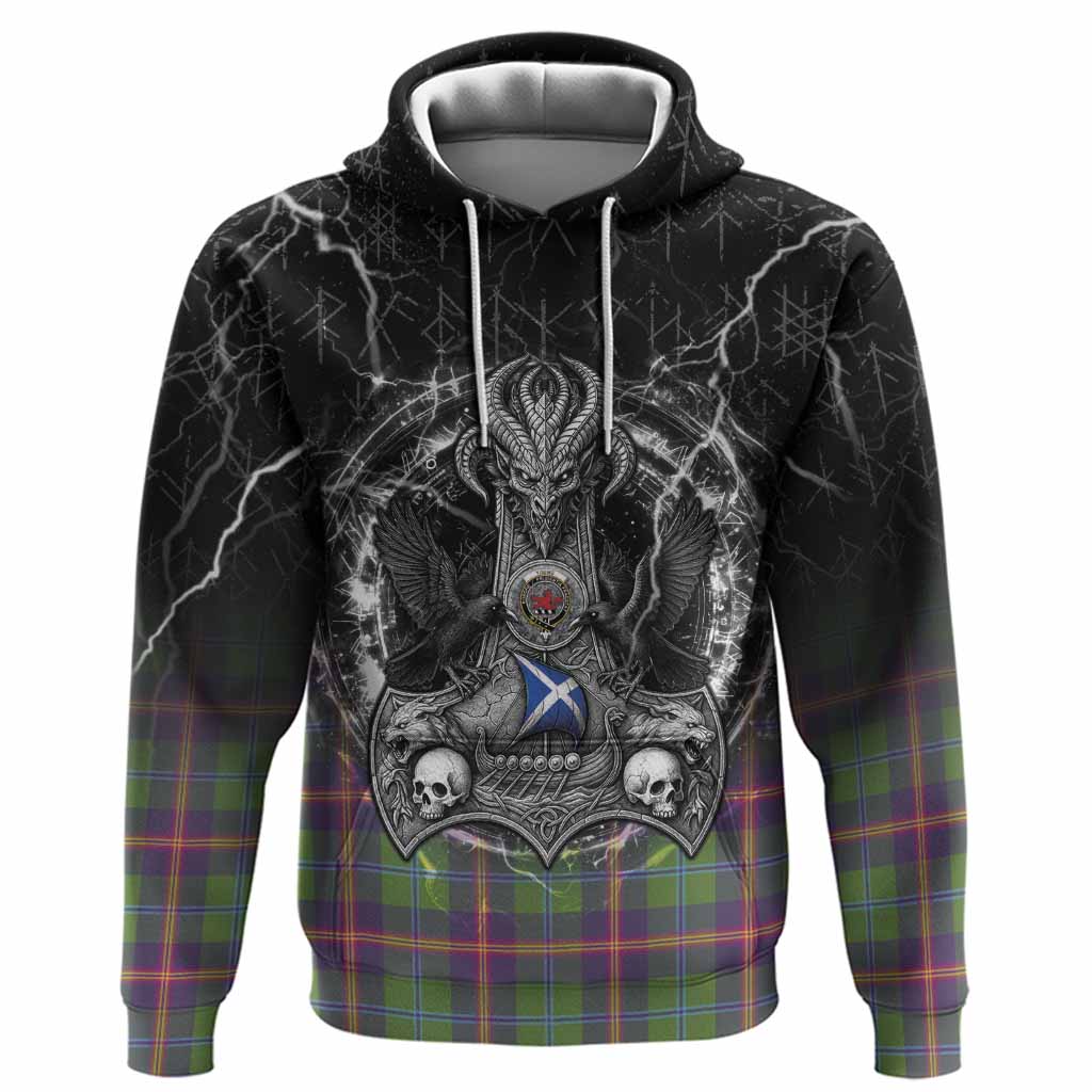 Young Tartan Crest Hoodie Celtic Odin's Raven Legacy