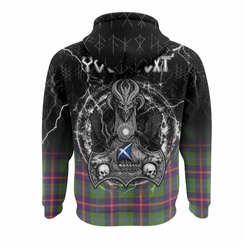 Young Tartan Crest Hoodie Celtic Odin's Raven Legacy