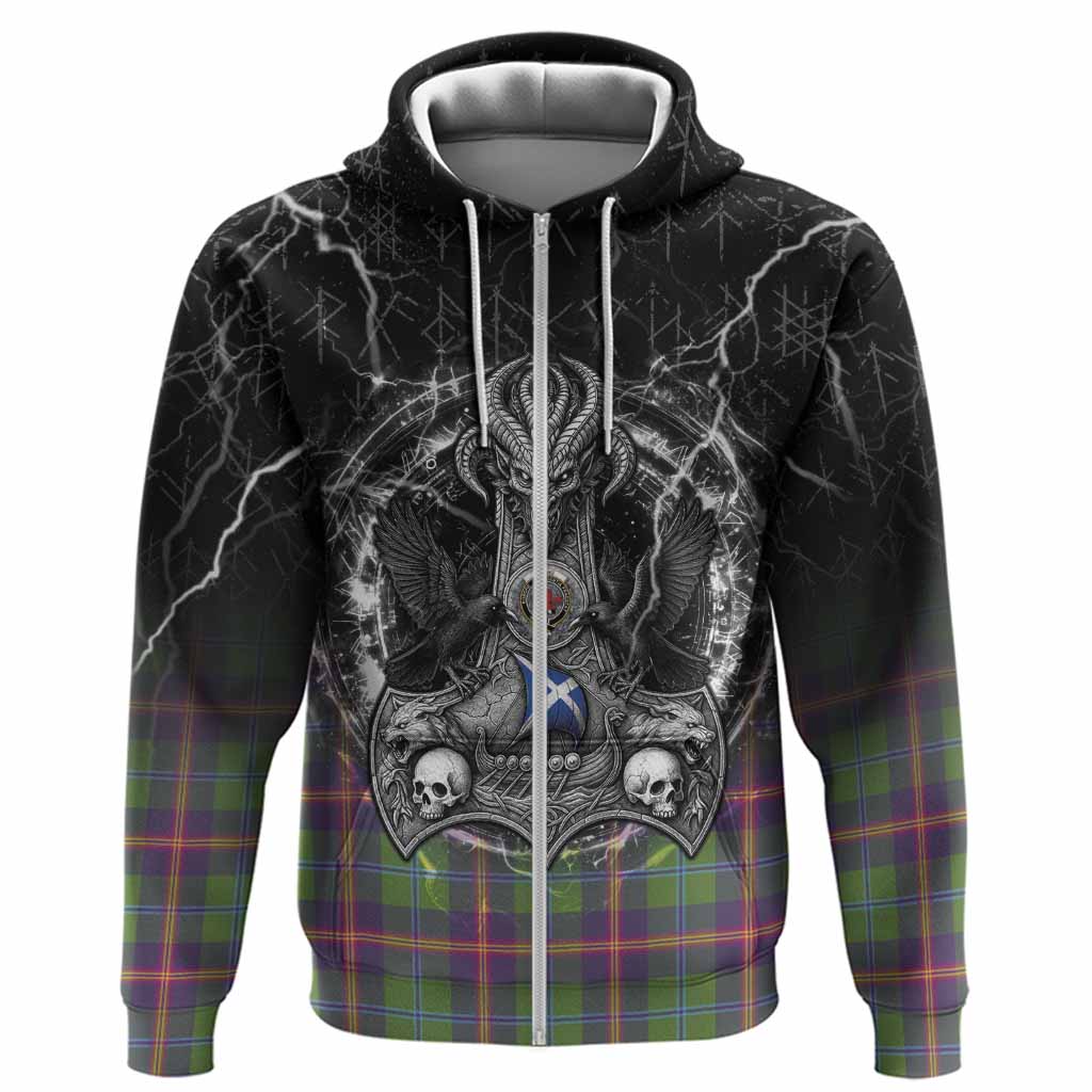 Young Tartan Crest Hoodie Celtic Odin's Raven Legacy