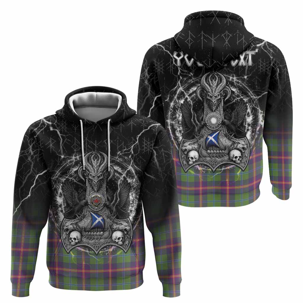 Young Tartan Crest Hoodie Celtic Odin's Raven Legacy